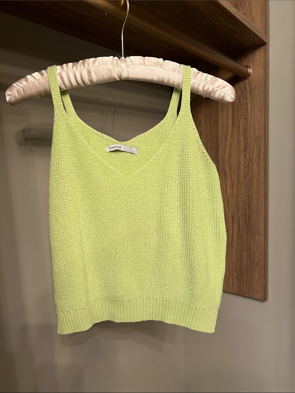 ***LIKE NEW*** Devotion TWINS Lime Green Knit Tank Top